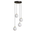 Glassy pendant light (4-bulb)