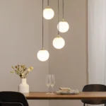 Glassy pendant light (4-bulb) - Image 3