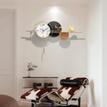 Modern Industrial Pendulum Wall Clock – Decorative Silent Metal Frame Design - Image 5