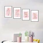 Set of 4 Framed Motivational Wall Art Quote Letters - Image 4