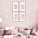 Set of 4 Framed Motivational Wall Art Quote Letters - Image 5