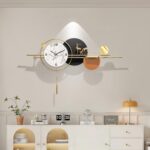 Modern Industrial Pendulum Wall Clock – Decorative Silent Metal Frame Design - Image 2