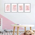Set of 4 Framed Motivational Wall Art Quote Letters - Image 3