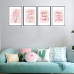 Set of 4 Framed Motivational Wall Art Quote Letters - Image 2