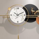 Modern Industrial Pendulum Wall Clock – Decorative Silent Metal Frame Design - Image 8