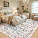 Vintage Floral Washable Rug – Soft Thin Design - Image 3